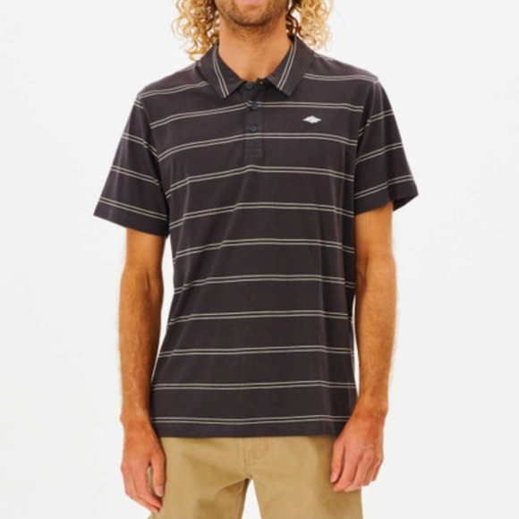 Rip Curl Other - 97. Rip Curl Plain Stripe Polo | Color: Washed Black